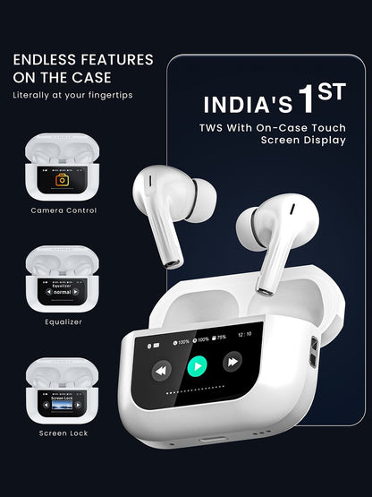 Wireless Earbuds with Full Color Touch Screen Charging Case HiFi Sound Bluetooth-compatible In-ear Earbuds